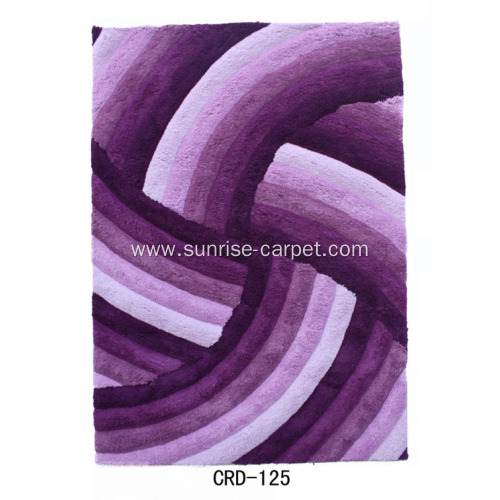 Microfiber Soft Yarn 3D Design Rug